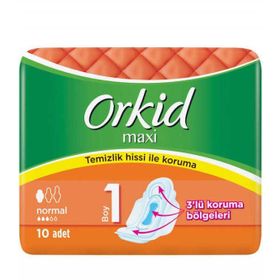 Orkid Maxi Normal Tekli Paket 10 Adet Hijyenik Ped