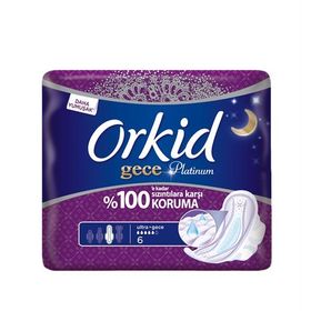 Orkid Platinium Gece 6'lı Hijyenik Ped