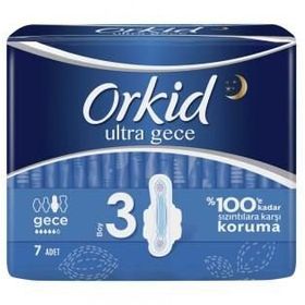 Orkid Platinium Gece 6'lı Hijyenik Ped
