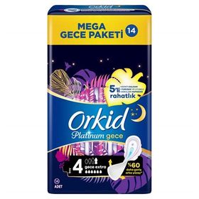 Orkid Platinium Gece Extra 14 Adet Hijyenik Ped