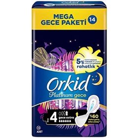 Orkid Platinium Gece Extra 14 Adet Hijyenik Ped