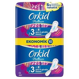 Orkid Platinu Gece 10'lu Hijyenik Ped