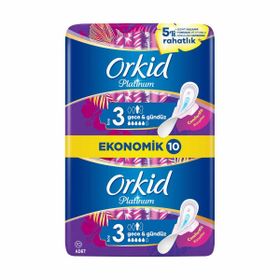 Orkid Platinu Gece 10'lu Hijyenik Ped