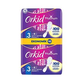 Orkid Platinu Gece 10'lu Hijyenik Ped