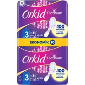 Orkid Platinu Gece 10'lu Hijyenik Ped