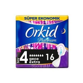 Orkid Platinum 16 Ped Hijyenik Ped Gece Extra Süper Ekonomik Paket