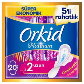 Orkid Platinum 2 Boy 20 Adet Süper Ekonomik Ultra Uzun Hijyenik Ped
