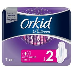 Orkid Platinum 2 Numara Ultra Uzun 7li Hijyenik Ped 