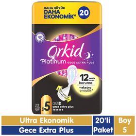Orkid Platinum 20 Adet Gece Extra Plus Ped