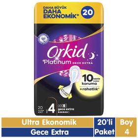 Orkid Platinum 20 Adet Gece Extra Plus Ped