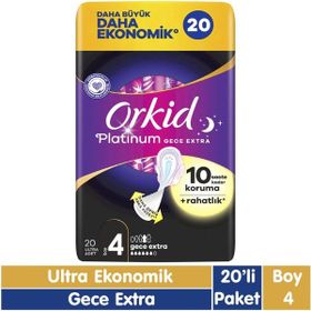 Orkid Platinum 20 Adet Gece Extra Plus Ped