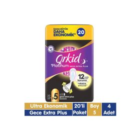 Orkid Platinum 20x4 Adet Gece Extra Plus Ped