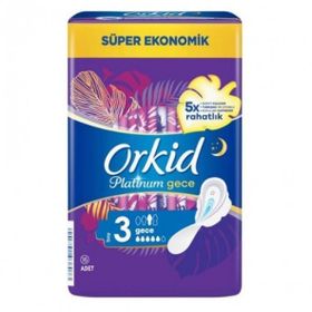 Orkid Platinum 3 Numara Gece 16lı Hijyenik Ped