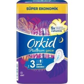 Orkid Platinum 3 Numara Gece 16lı Hijyenik Ped