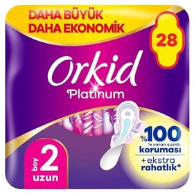 Orkid Platinum Dörtlü Uzun 28'li Hijyenik Ped