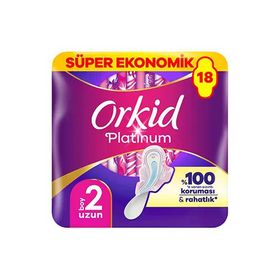 Orkid Platinum Ekstra Uzun Dörtlü Paket 18 Adet Hijyenik Ped