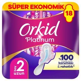 Orkid Platinum Ekstra Uzun Dörtlü Paket 18 Adet Hijyenik Ped