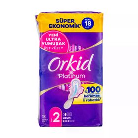Orkid Platinum Ekstra Uzun Dörtlü Paket 18 Adet Hijyenik Ped