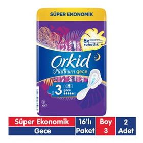 Orkid Platinum Gece 16x2 Adet Hijyenik Ped