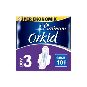Orkid Platinum Gece Ekonomik 10 Adet Hijyenik Ped