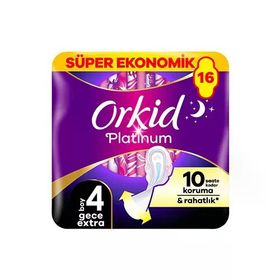 Orkid Platinum Gece Ekstra 16 Adet Hijyenik Ped