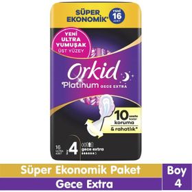 Orkid Platinum Gece Ekstra 16 Adet Hijyenik Ped