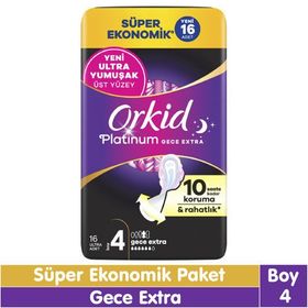 Orkid Platinum Gece Ekstra 16 Adet Hijyenik Ped