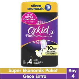 Orkid Platinum Gece Ekstra 16 Adet Hijyenik Ped