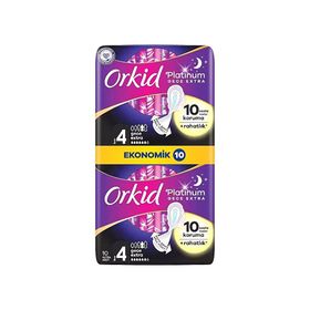 Orkid Platinum Gece Ekstra 4 10 Adet Hijyenik Ped