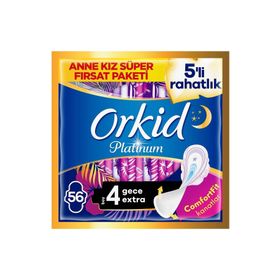 Orkid Platinum Gece Ekstra 56'lı Hijyenik Ped