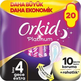 Orkid Platinum Gece Ekstra Boy 4 20 Adet Hijyenik Ped
