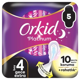 Orkid Platinum Gece Ekstra Boy 4 5 Adet Hijyenik Ped