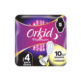 Orkid Platinum Gece Ekstra Boy 4 5 Adet Hijyenik Ped