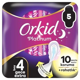 Orkid Platinum Gece Ekstra Boy 4 5 Adet Hijyenik Ped