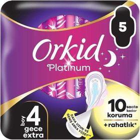 Orkid Platinum Gece Ekstra Boy 4 5 Adet Hijyenik Ped
