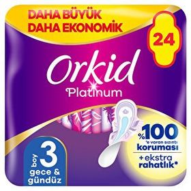 Orkid Platinum Gece Gündüz Boy 3 24 Adet Hijyenik Ped