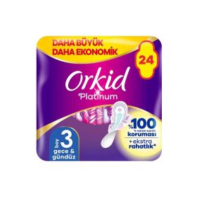 Orkid Platinum Gece Gündüz Boy 3 24 Adet Hijyenik Ped