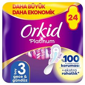 Orkid Platinum Gece Gündüz Boy 3 24 Adet Hijyenik Ped