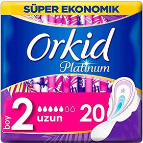 Orkid Platinum Kanatlı Uzun Boy 2 20 Adet Hijyenik Ped