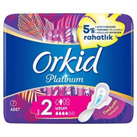 Orkid Platinum Kanatlı Uzun Boy 2 7 Adet Hijyenik Ped