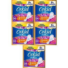 Orkid Platinum Normal Süper Ekonomik Paket 5x24'lü Hijyenik Ped