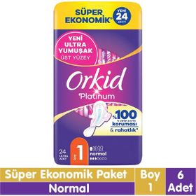 Orkid Platinum Normal Süper Ekonomik Paket 6x24'lü Hijyenik Ped