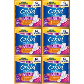 Orkid Platinum Normal Süper Ekonomik Paket 6x24'lü Hijyenik Ped