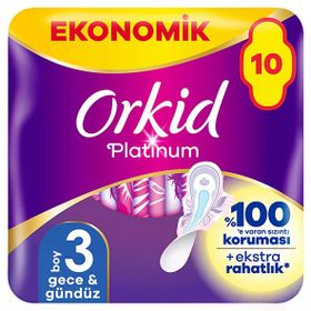 Orkid Platinum Ultra Gece Boy 3 10 Adet Hijyenik Ped