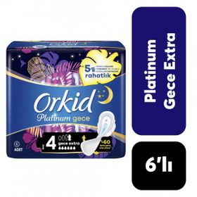 Orkid Platinum Ultra Gece Extra Boy 6'lı Kadın Pedi