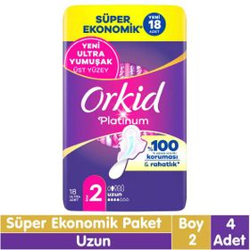 Orkid Platinum Uzun 18'li Dörtlü Hijyenik Ped