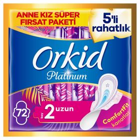 Orkid Platinum Uzun 72 Adet Anne Kız Hijyenik Ped Paketi