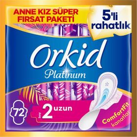 Orkid Platinum Uzun 72 Adet Anne Kız Hijyenik Ped Paketi
