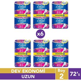 Orkid Platinum Uzun 72 Adet Anne Kız Hijyenik Ped Paketi