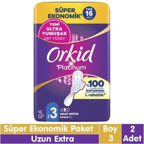 Orkid Platinum Uzun Ekstra 2x16 32 Adet Hijyenik Ped